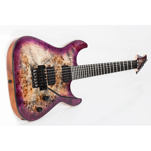 Guitarra Eléctrica Sólida 6 Cuerdas Schecter C-6 Fr Pro Aub Diestro Aurora Burst Wengué