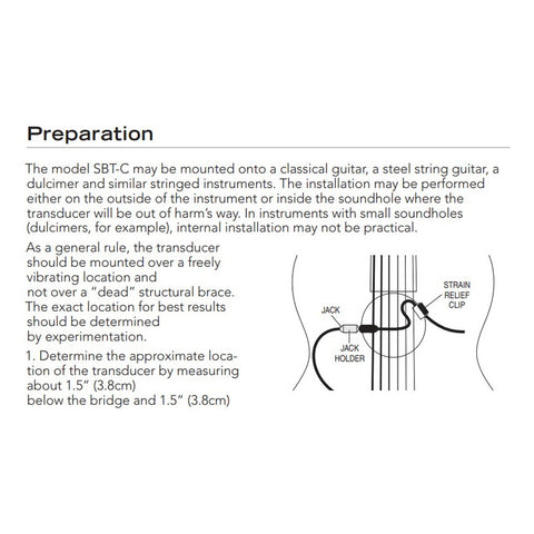 Micrófono Contacto Fishman Pro-sbt-cla Guitarra Acústica Pasivo