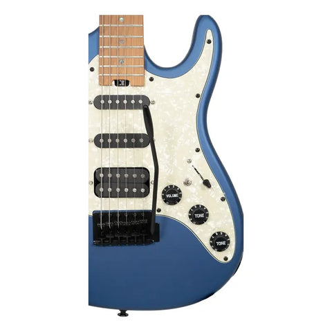 Guitarra Eléctrica Mars Modelo Metallic Finished Azul Material Del Diapasón Palisandro Orientación De La Mano Diestro Palo De Rosa