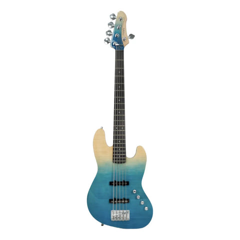 Bajo Mars Jb-5 Deluxe Activo  5 Cuerdas Jazz Bass Blue Shade Diestro Blue