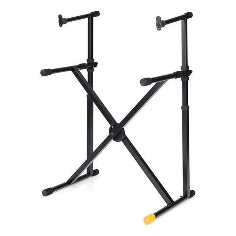 Soporte Hercules Ks210b Para 2 Teclados Con Ez Lock Awesome Black
