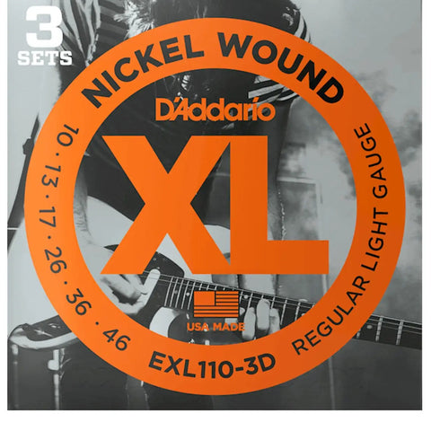 D'addario Exl110-3d Cuerdas Guitarra Eléctrica 6 Cuerdas Acero Niquelado