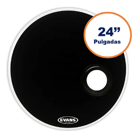 Evans Bd24remad Parche Resonante Bombo 24 PuLG Emad Black Negro
