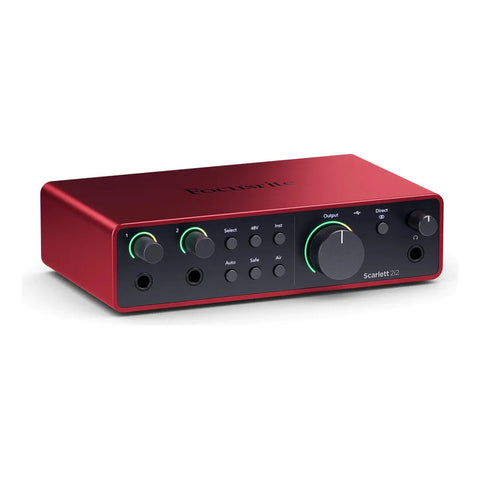 Interfaz De Audio Focusrite Scarlett 2i2 Studio 4ta. Gen. Color Rojo/negro