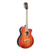 Guitarra Electroacústica Washburn Ea55g Mini Jumbo Tapa Koa Color Sunburst Orientación De La Mano Diestro