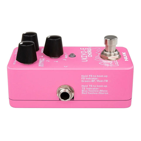 Mini Pedal Chorus Para Guitarra Nux Nch-4 Ukiyo-e Chorus Rosa