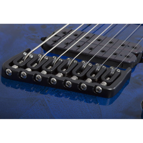 Guitarra 7 Cuerdas Schecter Omen Elite-7 Multiscale Blue Bur Diestro Azul Acero Palo De Rosa