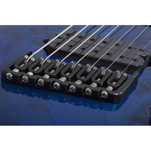 Guitarra 7 Cuerdas Schecter Omen Elite-7 Multiscale Blue Bur Diestro Azul Acero Palo De Rosa