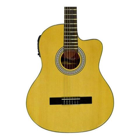 Guitarra Electroacústica Caja Clásica La Sevillana Un-3ceq Natural