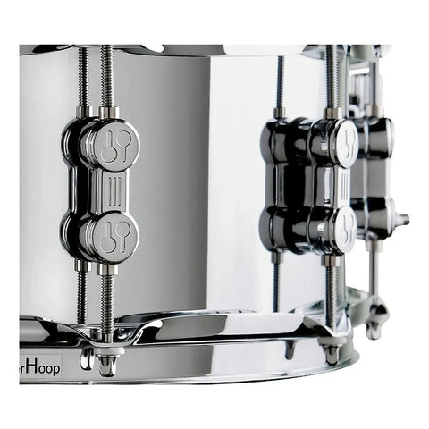 Redoblante Sonor Aq2 Acero 14x5.5 10 Torres Metal Aq21455sds Plateado