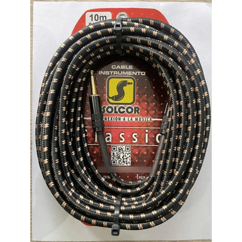 Solcor 61tj10  Cable De Instrumento Tejido, 10 Metros