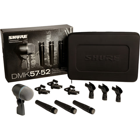 Juego De 3 Micrófonos Para Batería Shure Dmk57-52  Negro