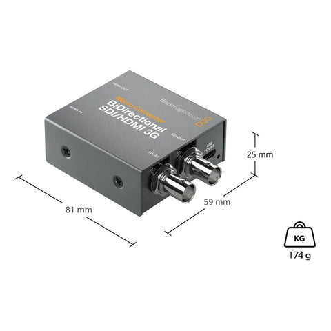 Blackmagic Micro Convertidor Bidirect Sdi/hdmi 3g C/fuente Gris Oscuro