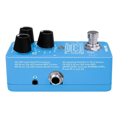 Pedal Mini Looper Nux Ndl-3 Hook Drum & Loop Azul