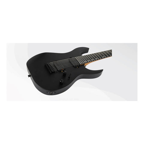 Guitarra Eléctrica 7 Cuerdas Spira Guitars S-407 Satin Black Diestro Negro