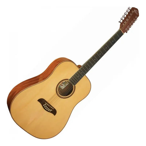 Oscar Schmidt Od312 Docerola Guitarra Acústica 12 Cuerdas Color Natural Orientación De La Mano Derecha Ébano