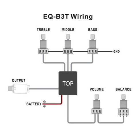 Circuito Activo Para Bajo 1 Control Y 3 Tono Belcat  Eq-b3t