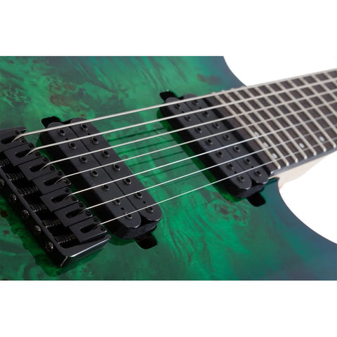 Guitarra Eléctrica 7 Cuerdas Aqua Burst Schecter C-7 Pro Aqb Diestro Aqua Burst Wengué