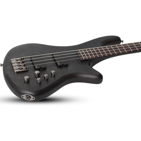 Bajo 4 Cuerdas Schecter Stiletto Studio-4 See Thru Black Sat Diestro Negro Mate 4