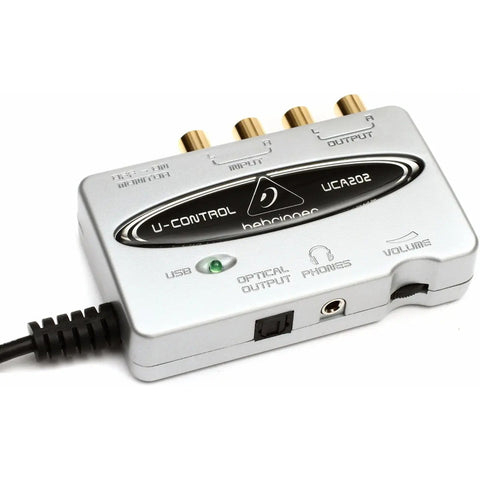 Interface De Audio Usb 2 Entrdas/salidas, Behringer Uca-202 Gris