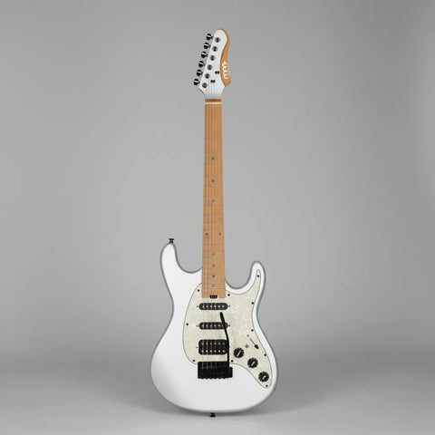 Guitarra Eléctrica Mars Metallic Finished Silver Metal Plata Diestro Plateado