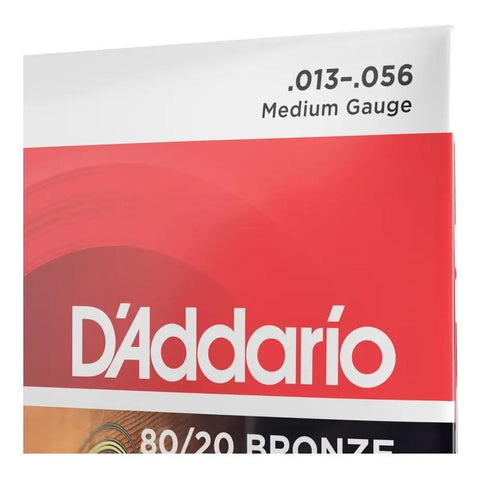 Cuerdas D'addario Para Guitarra Ej12 Brone 80/20 Steel, 0,013 Pulgadas