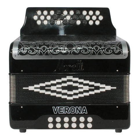 Acordeón Negro De 31 Botones Tono De Fa Moretti Verona Fbbeb