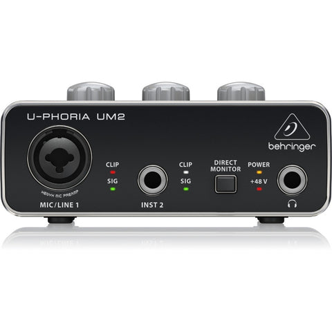Interface De Audio Usb 2x2, Behringer U-phoria Um-2 Negro