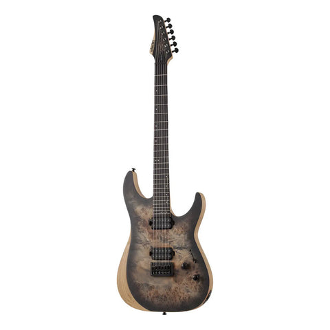 Guitarra Eléctrica Schecter Reaper-6 Scb Fresno Satin Charcoal Burst Ébano Diestro
