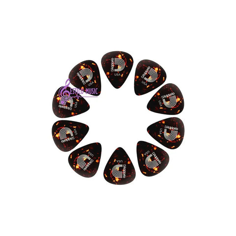 Plumillas Planet Waves 1 Mm 10 Pz Daddario Guitarra Bajo Ukelele Negro Y Rojo Pesado 1 Mm