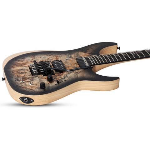 Guitarra Eléctrica Sólida Schecter Reaper-6 Fr S Cbu Diestro Satin Charcoal Burst Ébano