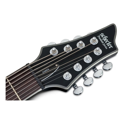 Guitarra Eléctrica Schecter Damien Platinum-8 Negro Satin Diestro Negro Palo De Rosa