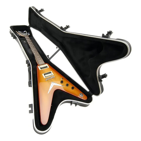 Estuche Rígido Skb Guitarra V Sistema Cerraduras Tsa Fibra Vidrio