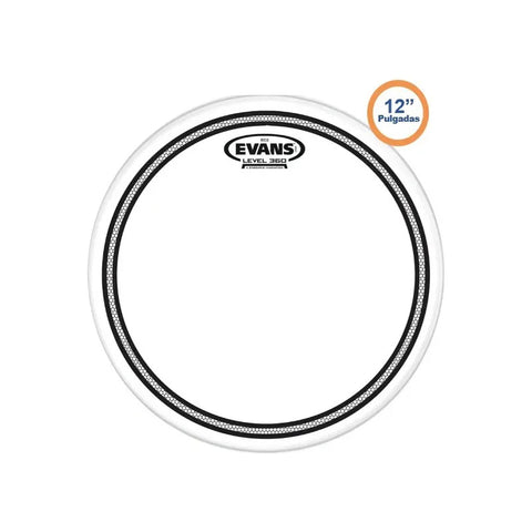 Parche Para Tom De Batería 12 Pulgadas Evans Drumheads Tt12ec2s Clear