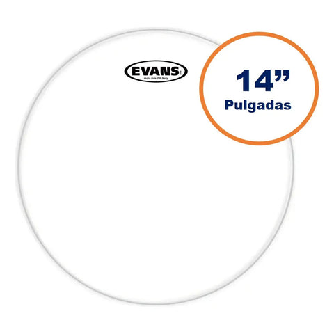 Parche Resonante Para Tarola 14 Pulgadas Evans Drumheads S14h20 Transparente