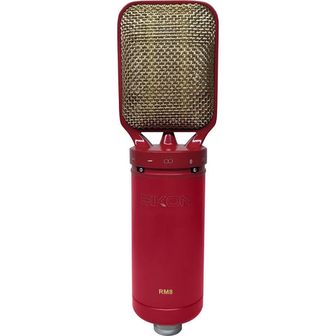 Micrófono Vocal Ribbon Bidireccional Eikon Rm8 Rojo
