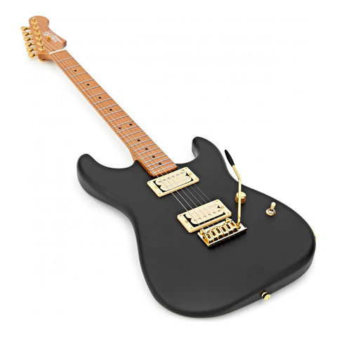 Guitarra Eléctrica Negro Satinado Jet Guitars Js700 Diestro Matt Black Maple