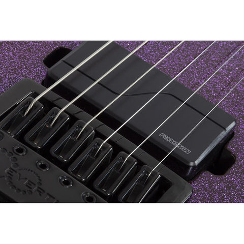 Guitarra Schecter Daniel Haniß Danskimo-6 Purple Sparkle Diestro Violeta Ébano
