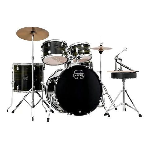 Mapex Comet Cm5294ftc-fj-sc Batería Acústica Ebony Yellow Gr Negro