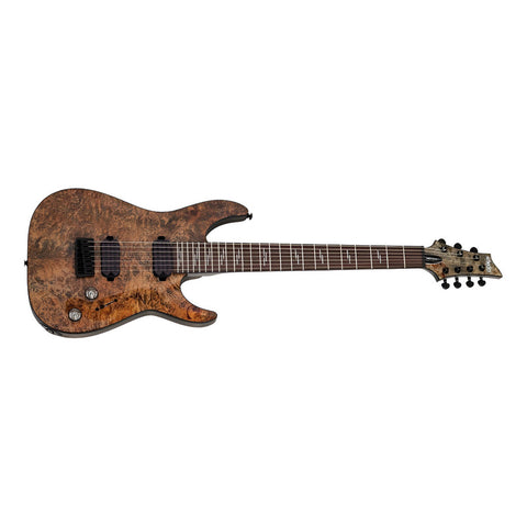 Guitarra Eléctrica Schecter Omen Elite-7 Caoba Charcoal C Diapasón Rosa