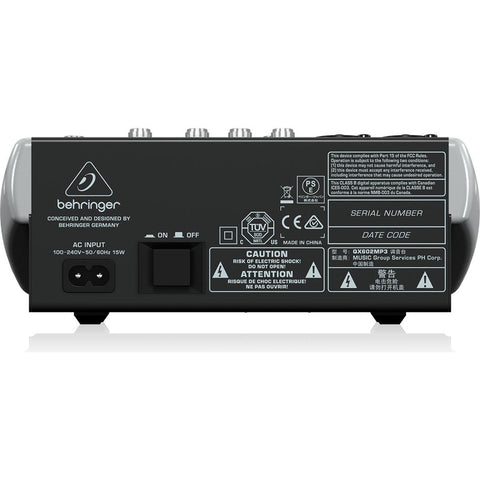 Consola Behringer Qx602mp3 De Mezcla