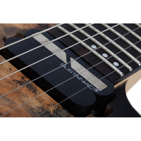 Guitarra Eléctrica Sólida Schecter Reaper-6 Fr S Cbu Diestro Satin Charcoal Burst Ébano