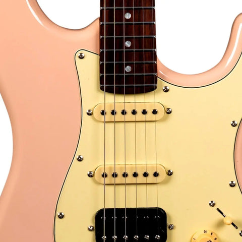 Guitarra Eléctrica De 6 Cuerdas Jet Guitars Js400 Shell Pink Diestro Shell Pink Palo De Rosa