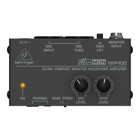 Amplificador Audífonos De Monitoreo, Behringer Ma400 Negro