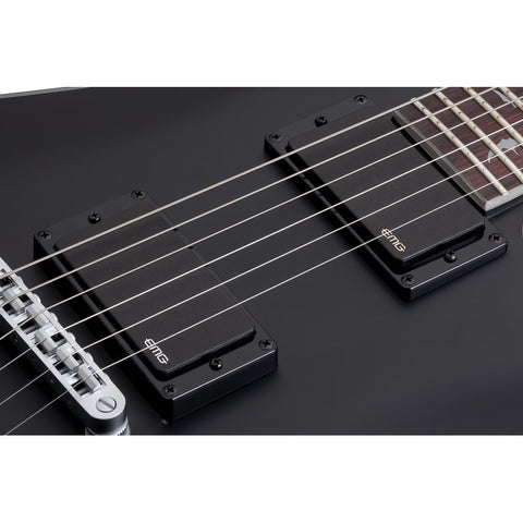 Guitarra Schecter Damien Platinum-6 Negro Satinado Diestro Negro Palo De Rosa