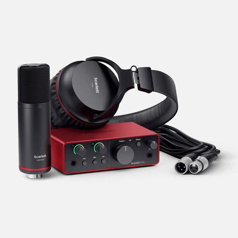 Pack Con Interfaz Focusrite Scarlett Solo Studio 4a Gen Rojo