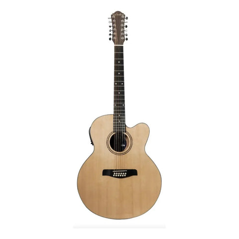 Guitarra 12 Cuerdas La Sevillana Ju-1200ceq Natural Natural Diestro