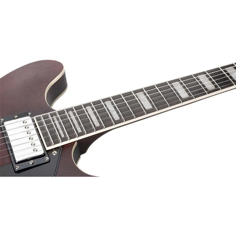 Guitarra Electrica Mars Hb335osred Rojo Satin Hollowbody 335 Diestro Palo De Rosa