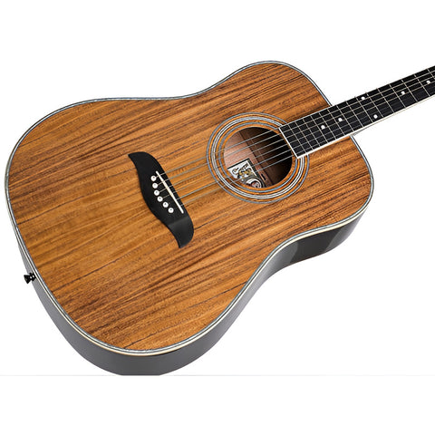 Oscar Schmidt Og2koa Guitarra Acustica Dreadnought Caoba Color Marrón