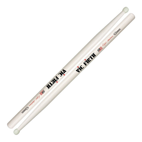 Vic Firth Srhn Baquetas Punta Nylon Ralph Hardimon Batería Color Blanco